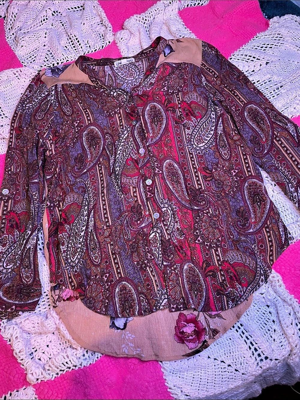 Hope Springs Paisley Button Down